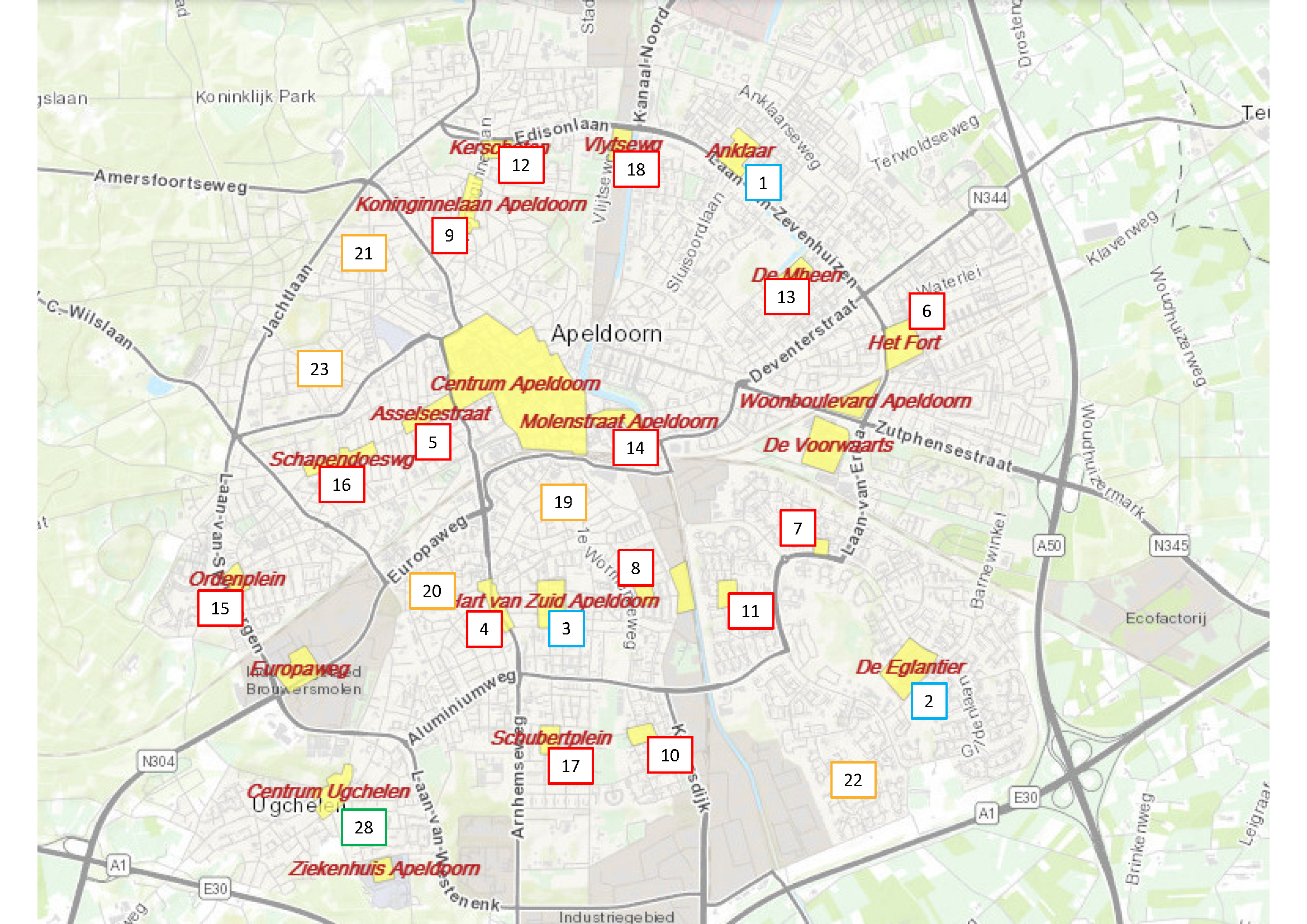 Locatus kaart Apeldoorn